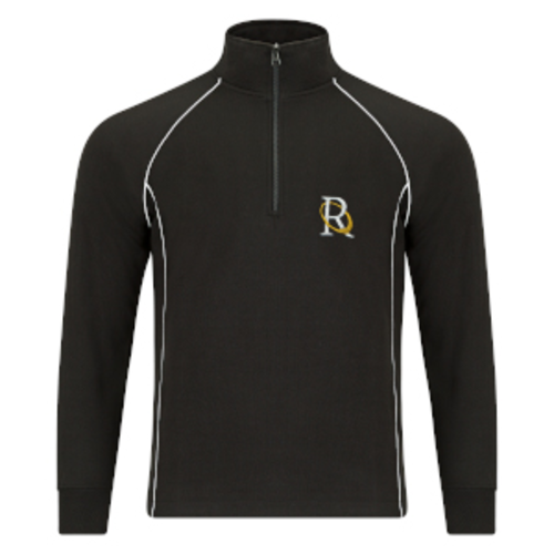 Retford Oaks - Black with White Piping Zip Top (GIRLS)