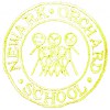 White Newark Orchard School Polo Shirt with Navy Logo