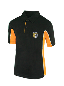 Soar Valley College - Black / Gold Sports Polo Shirt