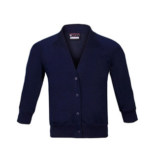 Girls School Sweatshirt Cardigan in Navy Blue