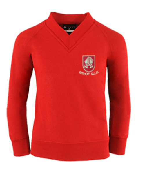 Bishop Ellis Catholic Primary School - Red V-Neck Sweatshirt