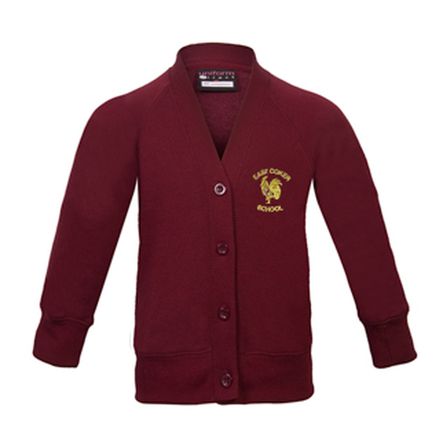 East Coker Community Primary School Burgundy CARDIGAN