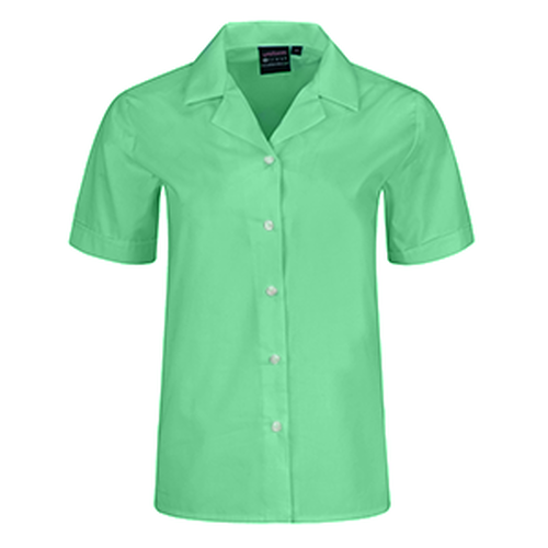 Green Revere Collar Blouse