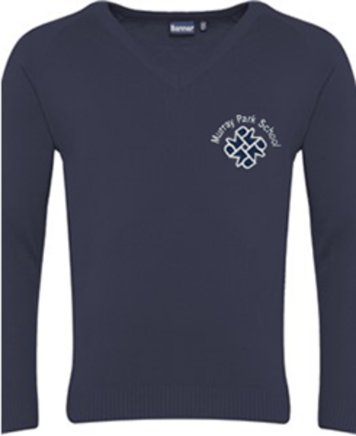 Murray Park - V-Neck Navy Unisex Jumper