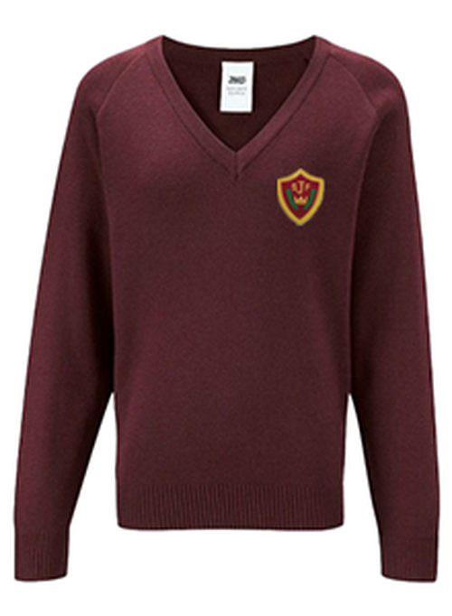St John Fisher - Knitted V-Neck Jumper