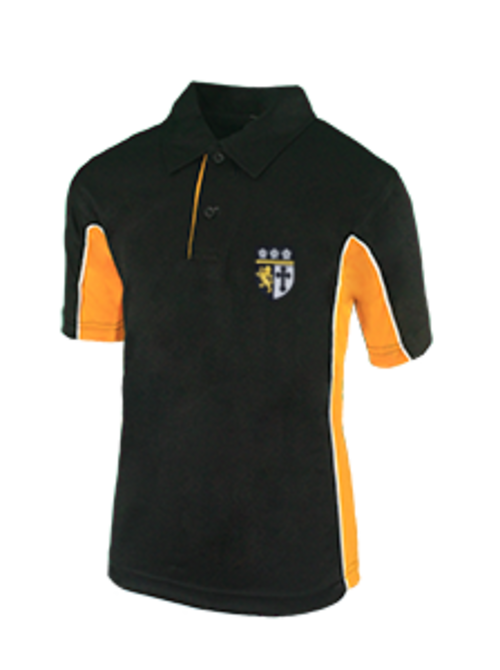 Soar Valley College - Black / Gold Sports Polo Shirt