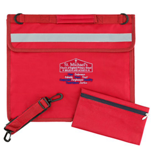 St Michael's CofE Primary School - Deluxe Bookbag - Red