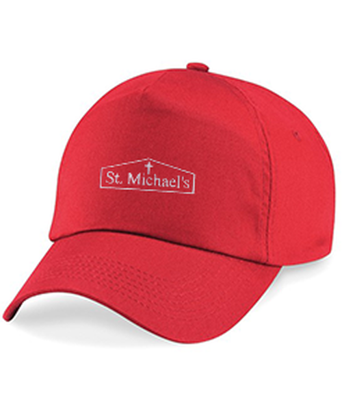 St Michael's CofE Primary School - Red Summer Cap with Logo