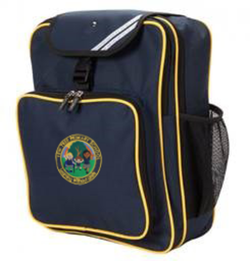 Yew Tree Primary School - LARGE Backpack Navy with Gold Edge