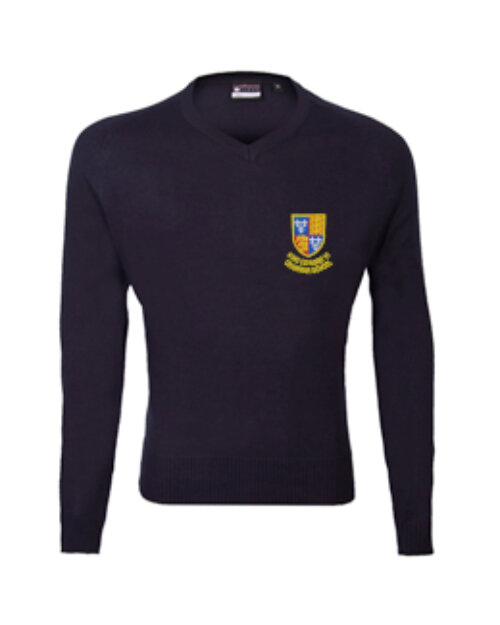 King Edward VI Grammar School - UNISEX Navy V-Neck Knitted Jumper