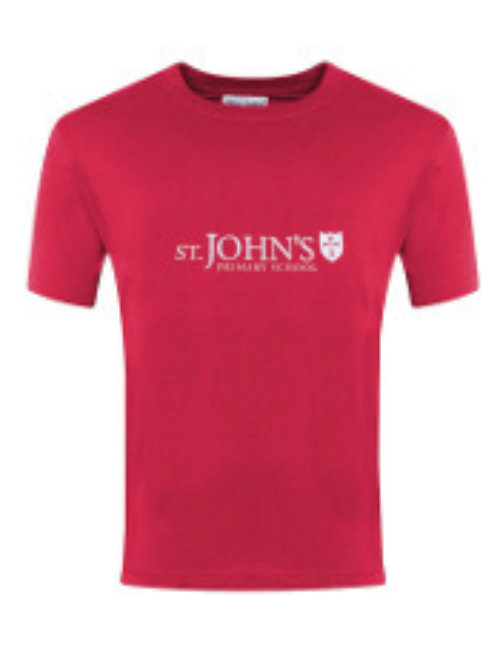 St John's Academy - Red T-Shirt (PE)