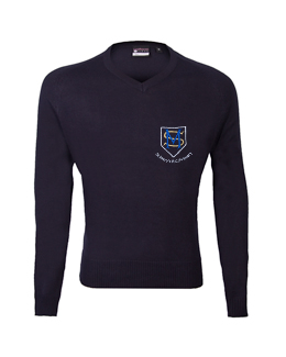 Saint Mary's RC Primary Academy - Navy Knitted V-Neck Jumper