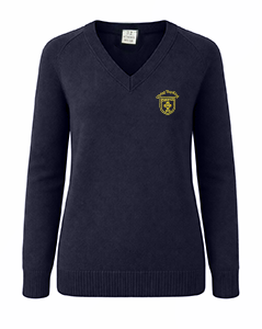 Christ The King Catholic Voluntary Academy - Navy Knitted V-Neck Jumper