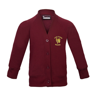 East Coker Community Primary School Burgundy CARDIGAN