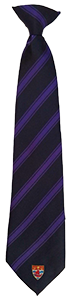 Brunel - QEHS Clip-On Tie (Purple)
