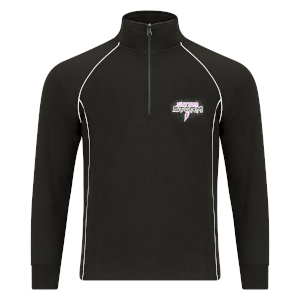 Sutton Community Academy - Black with White Piping Zip Top