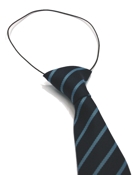 Navy with Sky Blue Stripe Elasticated School Tie